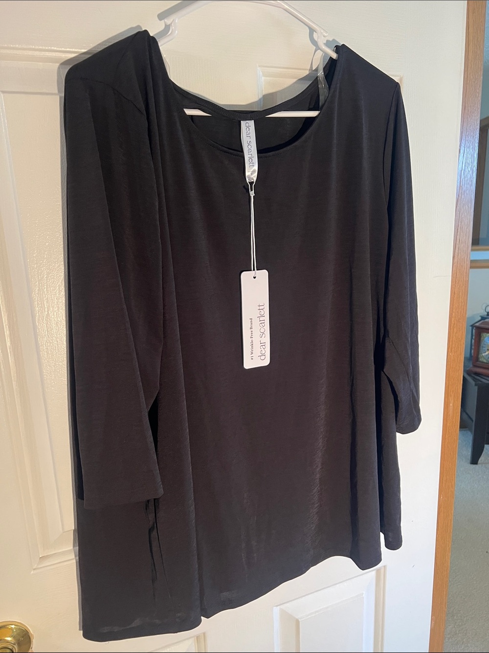 Scarlett Black Long Sleeve Scoop Neck Top